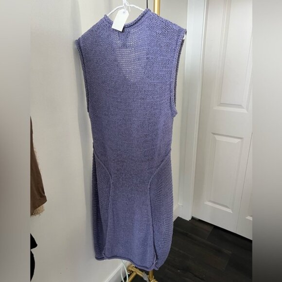 Purple Open Knit Summer Dress - Vintage - Picture 2 of 6